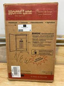 SQUARE D Homeline 100 Amp 20-Space 40-Circuit Outdoor Main Breaker Plug-On Neutral Load Center