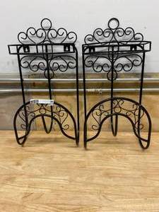 PATIO LIFE Lot of 2 Steel Wall-Mount Hose Reel