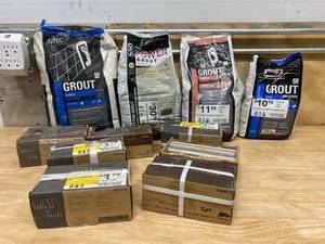 Mixed Lot of various tile grout and half round wall tiles