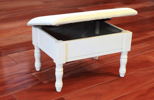 HOMECRAFT FURNITURE White Accent Foot Stool