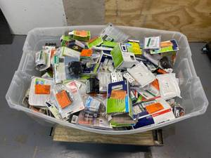 Huge Lot of various electrical supplies.  Breakers, power outlets, dimmer switches, etc