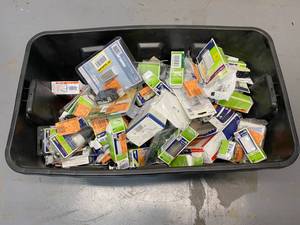 Huge LOT of various electrical supplies.  Breakers, light switches, power out lets, dimmer switches, etc