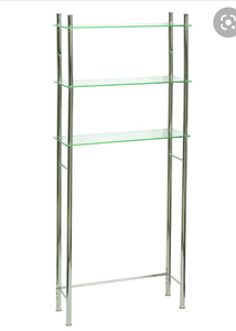 ZENNA HOME floating glass bathroom spacesaver