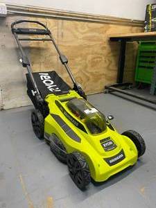 RYOBI 20 in. 40-Volt Brushless Lithium-Ion Cordless Battery Walk Behind Push Lawn Mower 6.0 Ah BatteryCharger Included