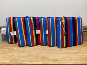 ARDEN SELECTIONS Lot of 6 DriWeave Tuscan Stripe Outdoor Square Seat Pad
