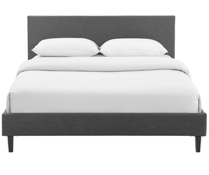 MODWAY Anya Gray Full Fabric Bed