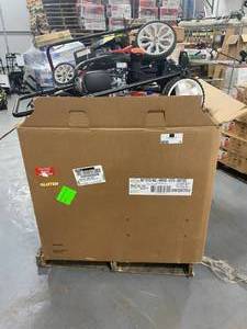 Pallet of 6 gas powered lawn mowers.  Troy Bilt, Toro