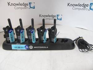 lot 37 image: Motorola handheld communications, with charging station