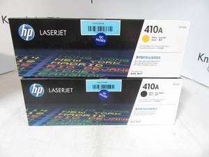 lot 52 image: Pair of New HP Laserjet Printer Cartridges 410As