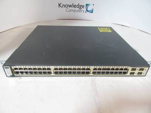 lot 69 image: Cisco WS-C3750G-48TS-S 48 Port Gig switch 4 SFP