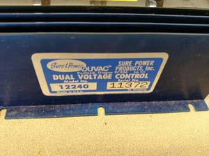 lot 34 image: Duvac Sure Power Model 12240 Dual V...
