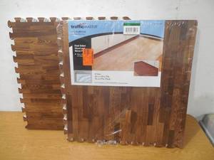 lot 5 image: (2) TrafficMASTER BrownTravertine 24 in. x 24 in. x 0.47 in. Wood All Purpose Flooring (8-Pack)