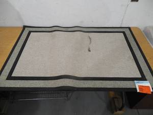lot 17 image: Racetrack Gray 30 in. x 47 in. Rubber Door Mat by TrafficMASTER