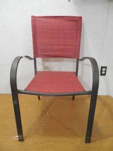 lot 27 image: Red Patio Chair