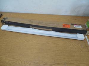lot 147 image: 3 ft. 1-Light 30-Watt Equivalent White Integrated Utility LED Shop Light with Power Cord