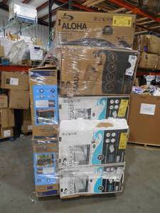 lot 15 image: WHOLESALE PALLET LOT OF DECK BOXES & TUBS