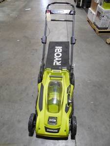 lot 5 image: RYOBI  20 in. 40-Volt Brushless Lithium-Ion Cordless Battery Walk Behind Push Lawn Mower