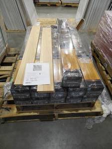 lot 13 image: Home Legend Wire Brushed Ashor Hickory 38 in. T x 5 in. W x Varying Length Click Lock Eng Hardwood Flooring (215 sq. ft. X 11 case)