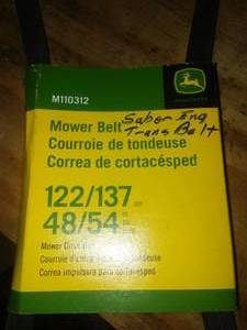 lot 30 image: John Deere Vbelt 48 inch mower deck M110312