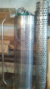 lot 44 image: stainless Semi exhaust surround & grab bar (3), 55 48, & 50 - grab bar.
