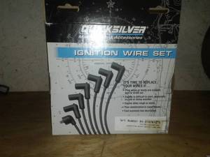 lot 15 image: NEW  OMC 1963 - 1995 4 cyl Plug wire set. NEW Johnson & Evinrude