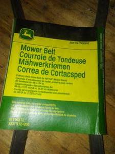 lot 29 image: John Deere Vbelt 48 inch mower deck M110312