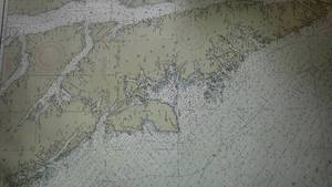 lot 215 image: Soundings in Fathoms Map -  Alaska Southeast Coast.