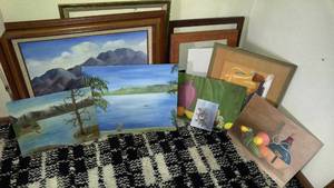 lot 213 image: Paintings  Acrylic Paintings on Canvas Board