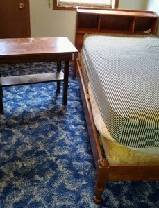 lot 219 image: Twin Bookcase Bed and Table Desk