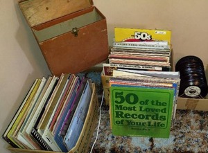 lot 222 image: Vintage Assortment Vinyl Records  Mancini, Atkins, Lombardo, Welk, Hirt, Boston Pops, and more.