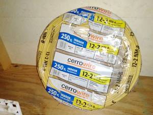 lot 76 image: Cerrowire 12-2 250  roll  partial.