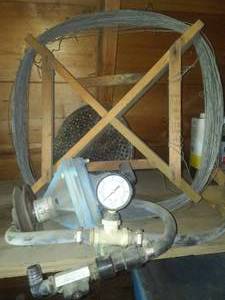 lot 99 image: Centrifugal pump for drill attachment & wire.
