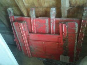 lot 139 image: End gate for farm truck Box  good, parts.