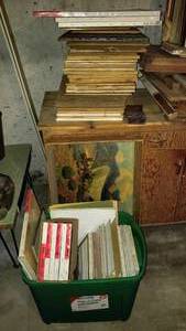 lot 249 image: Large Artist Painter Lot - Large Supply of canvas variety, Frames and more.