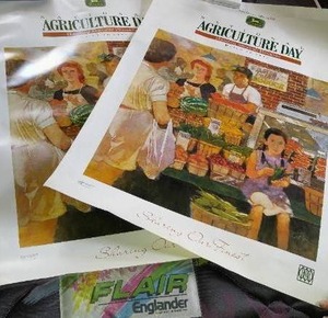 lot 206 image: John Deere Prints. (2) National Agriculture Day.