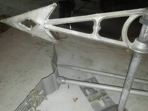 lot 168 image: Aluminum Weathervane & lighting rods. RARE