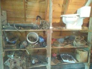 lot 193 image: 7 feet floor to ceiling of auto tractor parts and more.