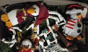 lot 259 image: 16 ft.  Christmas, 13 Sizable boxes plus Vintage Star tree base
