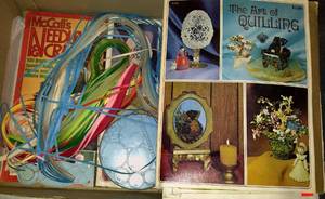 lot 267 image: Huge Craft Lot  16 ft.  of boxes, bags, carry all.