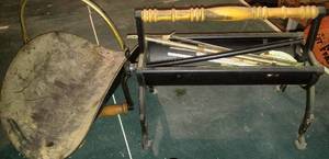 lot 269 image: Metal log Roller and log storage holder.