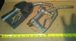 lot 321 image: 2 Fuel pump handle  excellent.