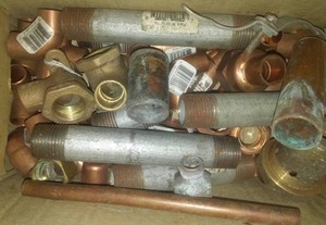 lot 340 image: Misc. Metal Copper & galvanized.