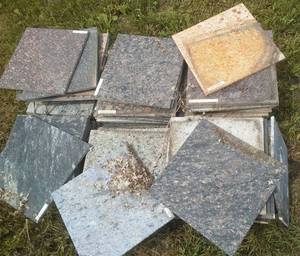 lot 384 image: 12 x 12 rock tile on pallet about 100, 716 in. thick.