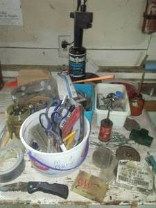 lot 406 image: Benzomatic torch, pocketknife scissors & more.