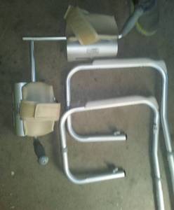 lot 418 image: Arm supports unused & platform crutch attachments, Mint, Like New.