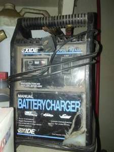 lot 429 image: Exide 612 volt 10 amp battery charger. Automotive fluids & more.