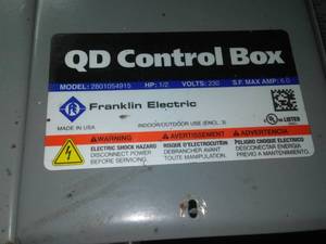 lot 404 image: 3 QD electric control boxes  Franklin. NEW
