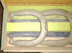 lot 441 image: Regulation Competition Horseshoe Set - Like New in Box. Steel