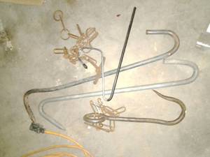 lot 451 image: Meat Hooks (2), bale hook and more.