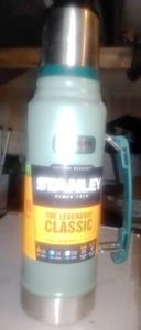 lot 431 image: NEW Stanley I Qt Hot cold Stainless Steel Thermos.